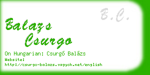 balazs csurgo business card